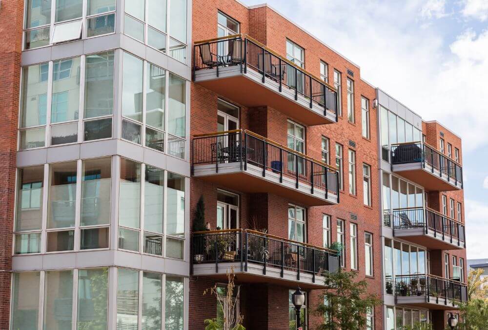 Orange-and-white-colored-condominiums